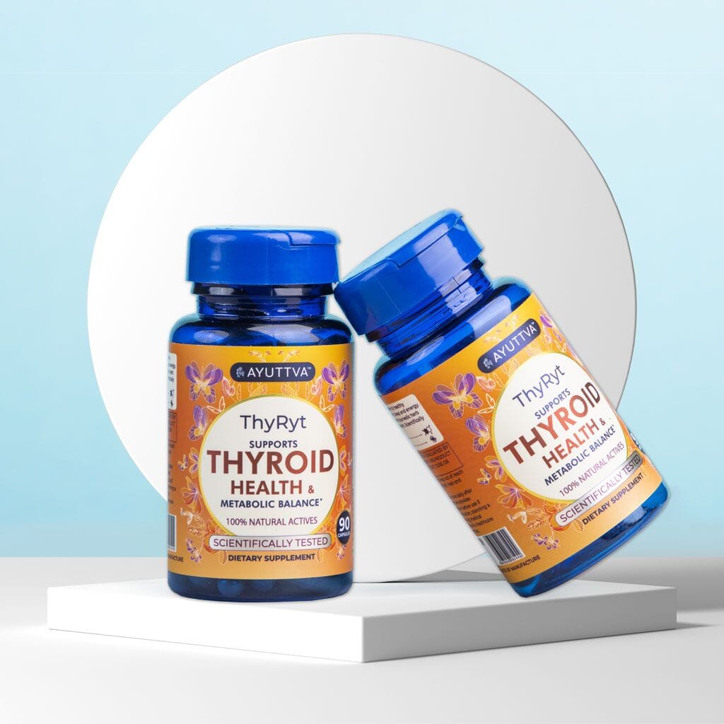ThyRyt Pack of 2 - Scientifically Tested Supplement for Supporting Thyroid Health and Metabolic Balance Supplements Ayuttva 