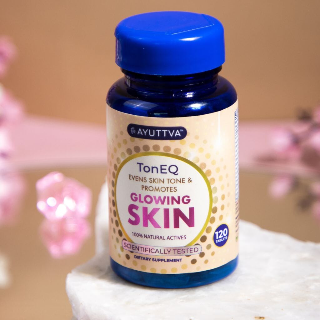 TonEQ - An Ayurvedic Supplement for Even-Toned, Brightened & Healthy Skin- No Claim Supplements Ayuttva 