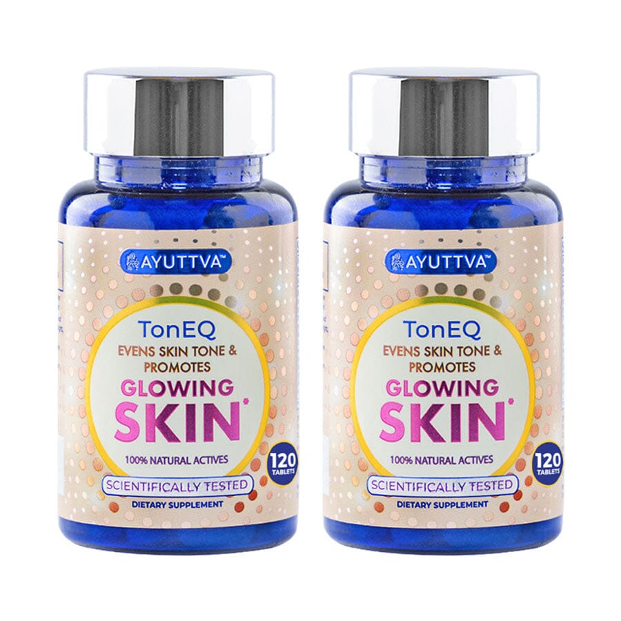 TonEQ Pack of 2 - An Ayurvedic Supplement for Even-Toned, Brightened & Healthy Skin Supplements Ayuttva 