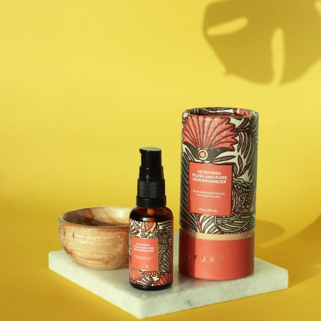 Vetrivera Plush and Pure Skin Enhancer - Best Face Oil for Sensitive, Delicate, Dry Skin - Soothes and Softens Skin